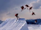 English: Freestyle skiing jump