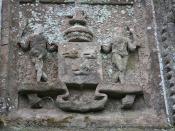 Kenmure Castle - the boar's heads of Gordon