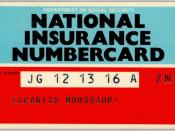 The National Insurance numbercard issued by the former Department of Health and Social Security to Zacarias Moussaoui