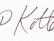 English: handwritten autograph of Philip Kotler as found in Kotler and Pfoertsch B2B Brand Management book