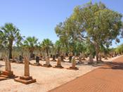 Headstones in the Japanese of Broome, Western Australia
