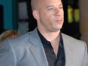 Vin Diesel at the Fast & Furious premiere at Leicester Square.
