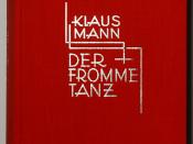 Deutsch: Mann, Klaus: Der fromme Tanz. Das Abenteuerbuch einer Jugend. Hamburg: Enoch 1926 Sammlung H.-P.Haack