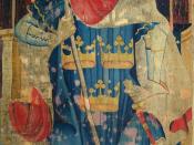 English: King Arthur as one of the Nine Worthies, detail from the 