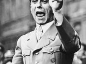 Dr. Joseph Goebbels, head of Germany's Ministry of Public Enlightenment and Propaganda. His masterful use of propaganda for Adolf Hitler and the NSDAP made him a prototype of the modern spin doctor in public conscience.