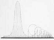 Low-resolution photograph of the scale-model of the Euthanasia Coaster, a concept by Julijonas Urbonas