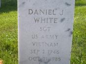 The headstone of Dan White, assassin of San Francisco mayor George Moscone and Supervisor Harvey Milk, in section 2C of Golden Gate National Cemetery in San Bruno, California.