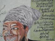 Maya Angelou graffiti and Life Doesn't Frighten Me poem